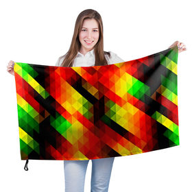 Флаг 3D с принтом block color в Екатеринбурге, 100% полиэстер | плотность ткани — 95 г/м2, размер — 67 х 109 см. Принт наносится с одной стороны | 