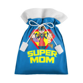 Подарочный 3D мешок с принтом Супермама в Екатеринбурге, 100% полиэстер | Размер: 29*39 см | мама