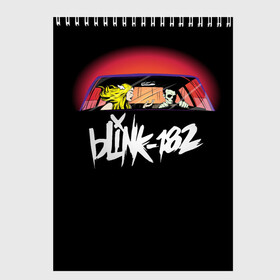 Скетчбук с принтом Blink-182 в Екатеринбурге, 100% бумага
 | 48 листов, плотность листов — 100 г/м2, плотность картонной обложки — 250 г/м2. Листы скреплены сверху удобной пружинной спиралью | blink | california | pop | punk | rock | группа | калифорния | панк | рок