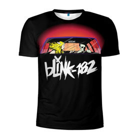 Мужская футболка 3D спортивная с принтом Blink-182 в Екатеринбурге, 100% полиэстер с улучшенными характеристиками | приталенный силуэт, круглая горловина, широкие плечи, сужается к линии бедра | blink | california | pop | punk | rock | группа | калифорния | панк | рок