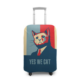 Чехол для чемодана 3D с принтом Yes we CAT в Екатеринбурге, 86% полиэфир, 14% спандекс | двустороннее нанесение принта, прорези для ручек и колес | cat | kitty | животные | киса | кот | котенок | котэ | кошка