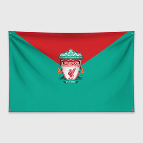 Флаг-баннер с принтом Ливерпуль №1! в Екатеринбурге, 100% полиэстер | размер 67 х 109 см, плотность ткани — 95 г/м2; по краям флага есть четыре люверса для крепления | fc | footbal club | liverpool | ливерпуль | футбольный клуб