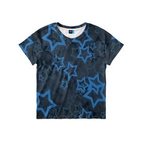 Детская футболка 3D с принтом Звёзды в Екатеринбурге, 100% гипоаллергенный полиэфир | прямой крой, круглый вырез горловины, длина до линии бедер, чуть спущенное плечо, ткань немного тянется | nebula | space | star | вселенная | звезды | космический | космос | плеяды | пространство