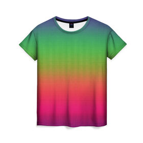 Женская футболка 3D с принтом Rainbow Spring в Екатеринбурге, 100% полиэфир ( синтетическое хлопкоподобное полотно) | прямой крой, круглый вырез горловины, длина до линии бедер | 