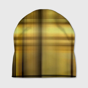 Шапка 3D с принтом Yellow Texture в Екатеринбурге, 100% полиэстер | универсальный размер, печать по всей поверхности изделия | бумага | геометрия | грани | желтый | изгиб | линии | полигоны | полосы | постель | сочетания | текстура | треугольники