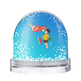 Снежный шар с принтом Рыбка в Екатеринбурге, Пластик | Изображение внутри шара печатается на глянцевой фотобумаге с двух сторон | anime | ponyo | аниме | миядзаки | поньо