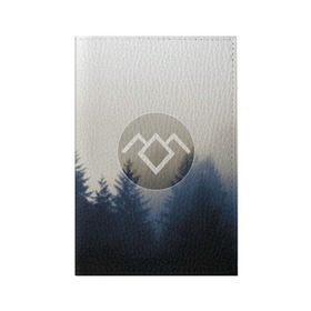 Обложка для паспорта матовая кожа с принтом Twin Peaks в Екатеринбурге, натуральная матовая кожа | размер 19,3 х 13,7 см; прозрачные пластиковые крепления | Тематика изображения на принте: twin peaks | лес | лора палмер | ночь | огонь | сова | сосны | твин пикс
