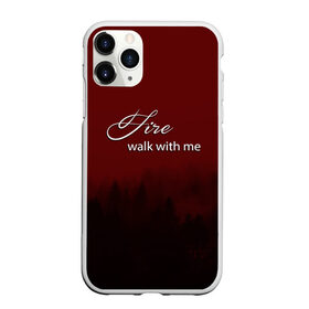 Чехол для iPhone 11 Pro матовый с принтом Twin Peaks в Екатеринбурге, Силикон |  | twin peaks | лес | лора палмер | ночь | огонь | сова | сосны | твин пикс