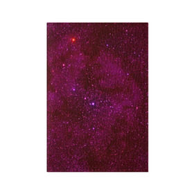 Обложка для паспорта матовая кожа с принтом Розовые звёзды в Екатеринбурге, натуральная матовая кожа | размер 19,3 х 13,7 см; прозрачные пластиковые крепления | Тематика изображения на принте: nebula | звезды | созвездие | туманность