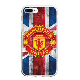 Чехол для iPhone 7Plus/8 Plus матовый с принтом Manchester United №1! в Екатеринбурге, Силикон | Область печати: задняя сторона чехла, без боковых панелей | manchester united | манчестер | юнайтед