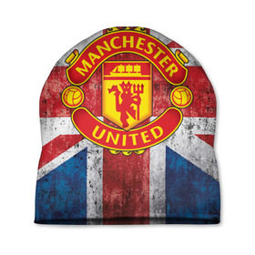 Шапка 3D с принтом Manchester United №1! в Екатеринбурге, 100% полиэстер | универсальный размер, печать по всей поверхности изделия | manchester united | манчестер | юнайтед