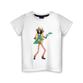 Детская футболка хлопок с принтом Брук в Екатеринбурге, 100% хлопок | круглый вырез горловины, полуприлегающий силуэт, длина до линии бедер | anime | brook | one | piece | ван | луффи | музыка | пираты | пис | скелет