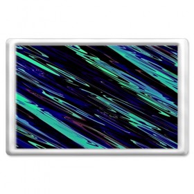 Магнит 45*70 с принтом Azure blue в Екатеринбурге, Пластик | Размер: 78*52 мм; Размер печати: 70*45 | Тематика изображения на принте: линии | полосы | синие | черный