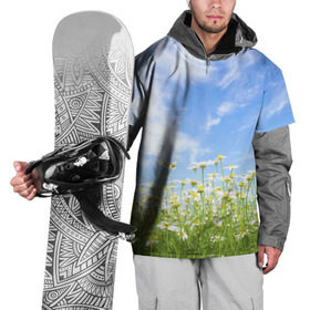 Накидка на куртку 3D с принтом Ромашковое поле в Екатеринбурге, 100% полиэстер |  | Тематика изображения на принте: желтый | красный | любовь | новинки | подарок | розы | сердце | текстура | тюльпаны | цветы