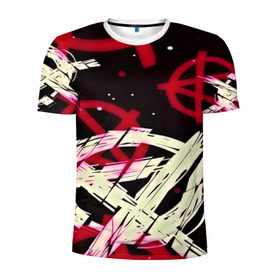 Мужская футболка 3D спортивная с принтом Anarchy в Екатеринбурге, 100% полиэстер с улучшенными характеристиками | приталенный силуэт, круглая горловина, широкие плечи, сужается к линии бедра | анархия | паттерн