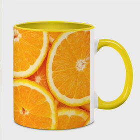 Кружка 3D с принтом Апельсинка в Екатеринбурге, керамика | ёмкость 330 мл | Тематика изображения на принте: апельсин | свежесть | фрукт
