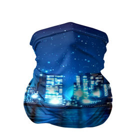 Бандана-труба 3D с принтом Panoramic Urban в Екатеринбурге, 100% полиэстер, ткань с особыми свойствами — Activecool | плотность 150‒180 г/м2; хорошо тянется, но сохраняет форму | высотки | город | здания | ночь | страны | сша