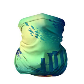 Бандана-труба 3D с принтом Аквариум в Екатеринбурге, 100% полиэстер, ткань с особыми свойствами — Activecool | плотность 150‒180 г/м2; хорошо тянется, но сохраняет форму | рыбки | яркий