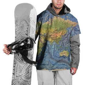 Накидка на куртку 3D с принтом Карта в Екатеринбурге, 100% полиэстер |  | география | земля | мир