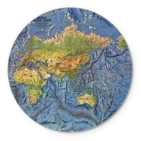 Коврик круглый с принтом Карта в Екатеринбурге, резина и полиэстер | круглая форма, изображение наносится на всю лицевую часть | география | земля | мир