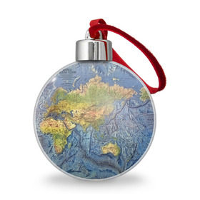 Ёлочный шар с принтом Карта в Екатеринбурге, Пластик | Диаметр: 77 мм | Тематика изображения на принте: география | земля | мир
