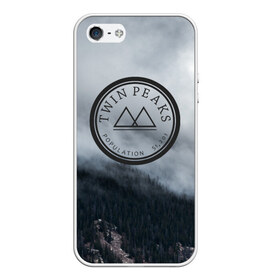 Чехол для iPhone 5/5S матовый с принтом Twin Peaks в Екатеринбурге, Силикон | Область печати: задняя сторона чехла, без боковых панелей | twin peaks | дэвид линч | лес | лора палмер | сова | твин пикс | туман
