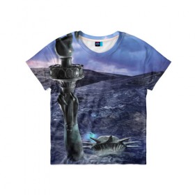 Детская футболка 3D с принтом Статуя свободы затоплена в Екатеринбурге, 100% гипоаллергенный полиэфир | прямой крой, круглый вырез горловины, длина до линии бедер, чуть спущенное плечо, ткань немного тянется | америке | апокалипсис в сша | вода | волна | гибель | глобальное потепление | наводнение | океан вышел из берегов | поток | потоп | трагедия