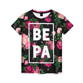Женская футболка 3D с принтом Вера в Екатеринбурге, 100% полиэфир ( синтетическое хлопкоподобное полотно) | прямой крой, круглый вырез горловины, длина до линии бедер | вера | верка | вероника | девочка | девушка | женщина | имена | имя | роза | цвет