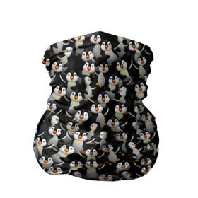 Бандана-труба 3D с принтом Дурацкие пингвины в Екатеринбурге, 100% полиэстер, ткань с особыми свойствами — Activecool | плотность 150‒180 г/м2; хорошо тянется, но сохраняет форму | Тематика изображения на принте: антарктида | антарктика | пингвин | полюс | полярник | птенец | птицы | толпа