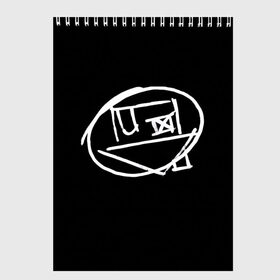 Скетчбук с принтом Logo в Екатеринбурге, 100% бумага
 | 48 листов, плотность листов — 100 г/м2, плотность картонной обложки — 250 г/м2. Листы скреплены сверху удобной пружинной спиралью | art | logo | music | the neighbourhood | лого | музыка | поп | рок