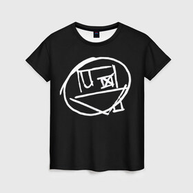 Женская футболка 3D с принтом Logo в Екатеринбурге, 100% полиэфир ( синтетическое хлопкоподобное полотно) | прямой крой, круглый вырез горловины, длина до линии бедер | Тематика изображения на принте: art | logo | music | the neighbourhood | лого | музыка | поп | рок