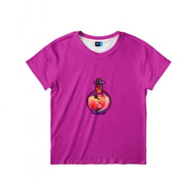 Детская футболка 3D с принтом Колба в Екатеринбурге, 100% гипоаллергенный полиэфир | прямой крой, круглый вырез горловины, длина до линии бедер, чуть спущенное плечо, ткань немного тянется | кислота | колба | пробирка | химия