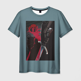Мужская футболка 3D с принтом Sword в Екатеринбурге, 100% полиэфир | прямой крой, круглый вырез горловины, длина до линии бедер | game of thrones | игра престолов