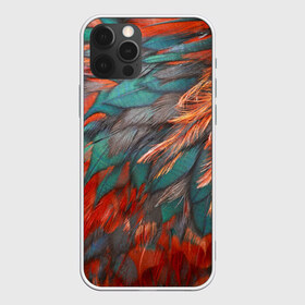 Чехол для iPhone 12 Pro Max с принтом Перья в Екатеринбурге, Силикон |  | Тематика изображения на принте: зеленые | красные | перья | птица
