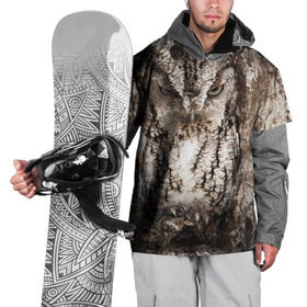 Накидка на куртку 3D с принтом Камуфляж сова в Екатеринбурге, 100% полиэстер |  | дерево | пернатая | птица | филин