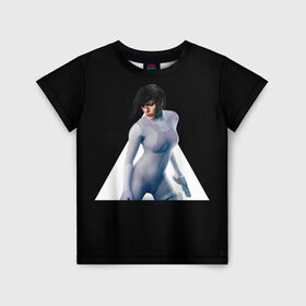 Детская футболка 3D с принтом Ghost In The Shell 14 в Екатеринбурге, 100% гипоаллергенный полиэфир | прямой крой, круглый вырез горловины, длина до линии бедер, чуть спущенное плечо, ткань немного тянется | Тематика изображения на принте: 