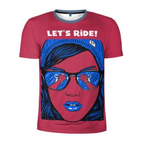 Мужская футболка 3D спортивная с принтом Поехали в Екатеринбурге, 100% полиэстер с улучшенными характеристиками | приталенный силуэт, круглая горловина, широкие плечи, сужается к линии бедра | ride it | велик | велосипед | девушка | девушкам | о.м.с.к. | очки | поехали | скачки