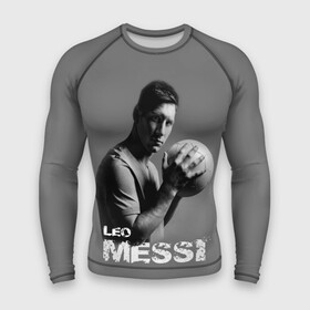 Мужской рашгард 3D с принтом Leo Messi в Екатеринбурге,  |  | Тематика изображения на принте: barcelona | spanish | аргентина | барселона | испания | лео | месси | мяч | футбол | футболист