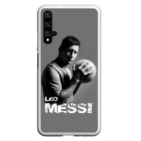 Чехол для Honor 20 с принтом Leo Messi в Екатеринбурге, Силикон | Область печати: задняя сторона чехла, без боковых панелей | barcelona | spanish | аргентина | барселона | испания | лео | месси | мяч | футбол | футболист