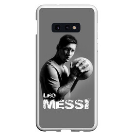 Чехол для Samsung S10E с принтом Leo Messi в Екатеринбурге, Силикон | Область печати: задняя сторона чехла, без боковых панелей | barcelona | spanish | аргентина | барселона | испания | лео | месси | мяч | футбол | футболист