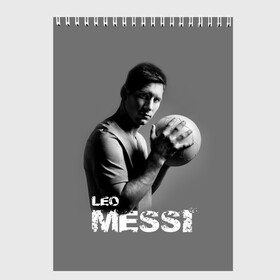 Скетчбук с принтом Leo Messi в Екатеринбурге, 100% бумага
 | 48 листов, плотность листов — 100 г/м2, плотность картонной обложки — 250 г/м2. Листы скреплены сверху удобной пружинной спиралью | barcelona | spanish | аргентина | барселона | испания | лео | месси | мяч | футбол | футболист