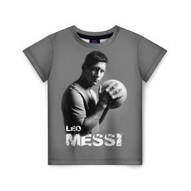 Детская футболка 3D с принтом Leo Messi в Екатеринбурге, 100% гипоаллергенный полиэфир | прямой крой, круглый вырез горловины, длина до линии бедер, чуть спущенное плечо, ткань немного тянется | barcelona | spanish | аргентина | барселона | испания | лео | месси | мяч | футбол | футболист