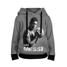 Детская толстовка 3D с принтом Leo Messi в Екатеринбурге, 100% полиэстер | двухслойный капюшон со шнурком для регулировки, мягкие манжеты на рукавах и по низу толстовки, спереди карман-кенгуру с мягким внутренним слоем | Тематика изображения на принте: barcelona | spanish | аргентина | барселона | испания | лео | месси | мяч | футбол | футболист