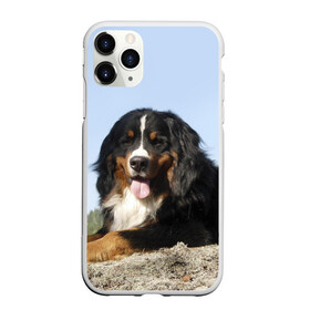 Чехол для iPhone 11 Pro матовый с принтом Бернский зенненхунд в Екатеринбурге, Силикон |  | голубое небо | друг человека | животное | красивая | милая | овчарка | пес | породистая собака | породы | прикольная | природа | рыжий | черный | щенок