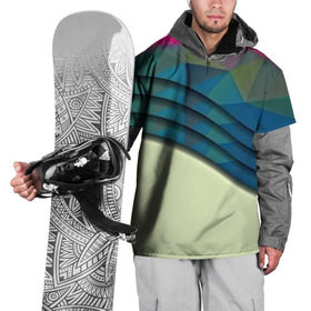 Накидка на куртку 3D с принтом Абстрактные линии в Екатеринбурге, 100% полиэстер |  | абстракция | бумага | геометрия | грани | изгиб | линии | оптические | полигоны | полосы | постель | розовый | сочетания | текстура | треугольники