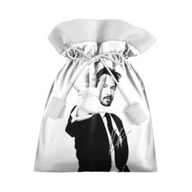 Подарочный 3D мешок с принтом Киану Ривз в Екатеринбурге, 100% полиэстер | Размер: 29*39 см | john | keanu | matrix | reeves | wick | матрица