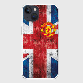 Чехол для iPhone 13 с принтом Красные дьяволы в Екатеринбурге,  |  | 3d | british | manchester united | mu | new | англия | великобритания | игра | красные дьяволы | лондон | манчестер | манчестер юнайтед | мю | новые | популярные | прикольные | флаг британии | футбол