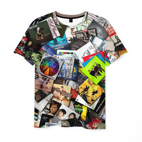 Мужская футболка 3D с принтом Albums в Екатеринбурге, 100% полиэфир | прямой крой, круглый вырез горловины, длина до линии бедер | music | rock | rock and roll | музыка | рок