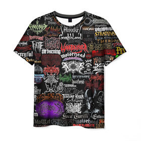 Мужская футболка 3D с принтом Hard Rock в Екатеринбурге, 100% полиэфир | прямой крой, круглый вырез горловины, длина до линии бедер | Тематика изображения на принте: music | rock | rock and roll | музыка | рок