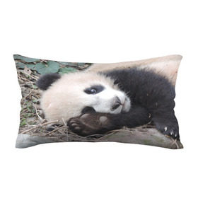 Подушка 3D антистресс с принтом Лапка панда в Екатеринбурге, наволочка — 100% полиэстер, наполнитель — вспененный полистирол | состоит из подушки и наволочки на молнии | бамбук | животное | медведь